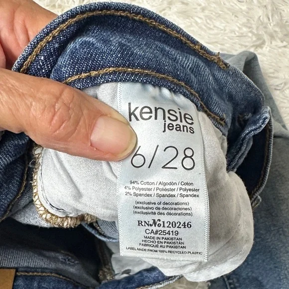 Kensie Women's Blue High Rise Skinny Jeans - Picture 10 of 11